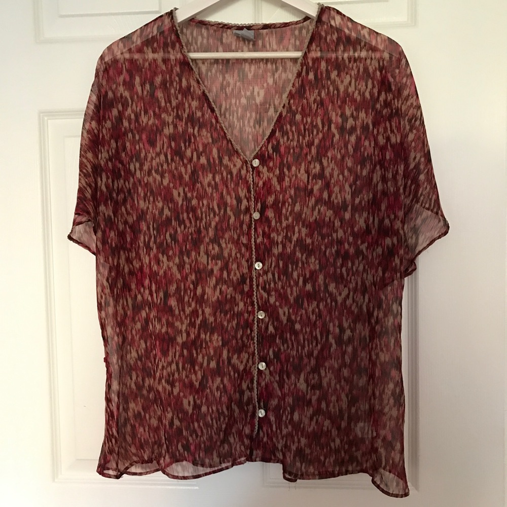Converse Button up sheer top
